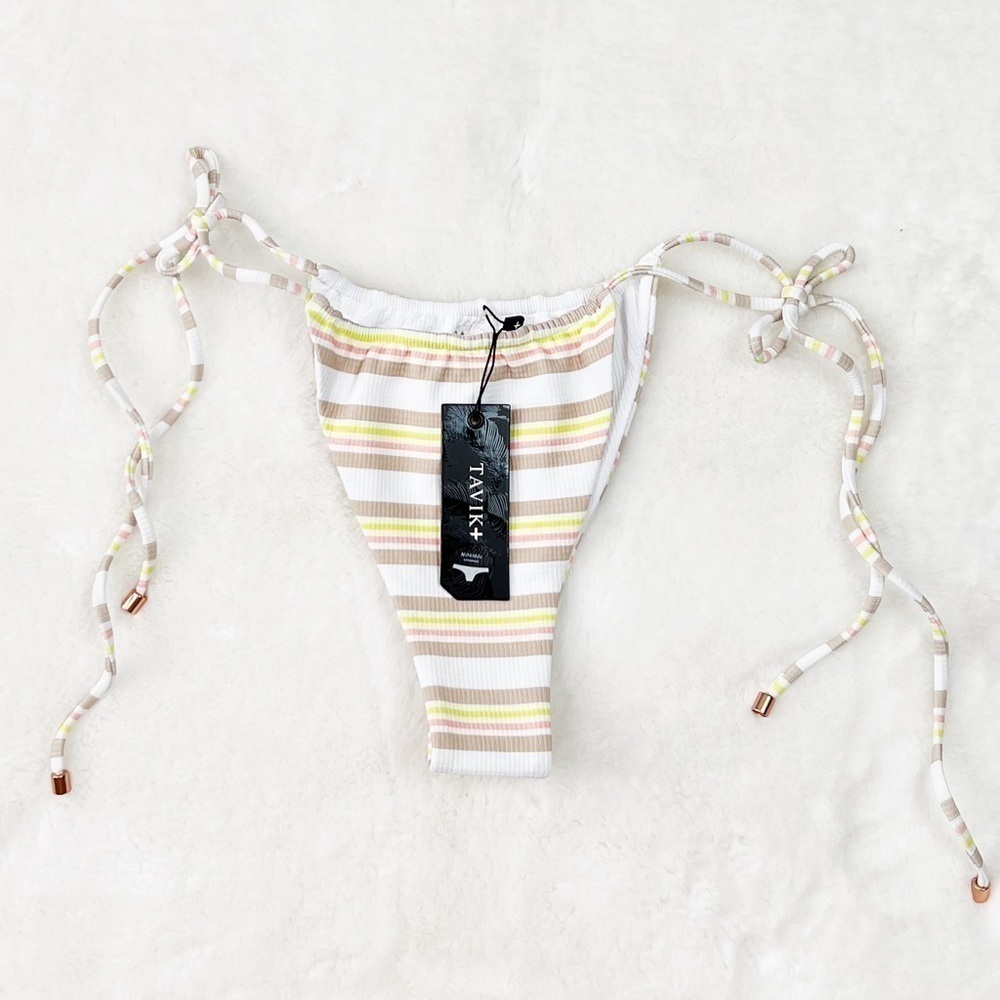 NWT Tavik Jones Mini Striped Cheeky Bikini Bottoms